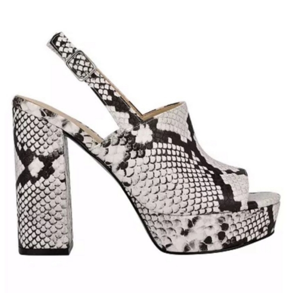 Guess Caleesi Platform Cork Sandals Snake -7 - Picture 2 of 6